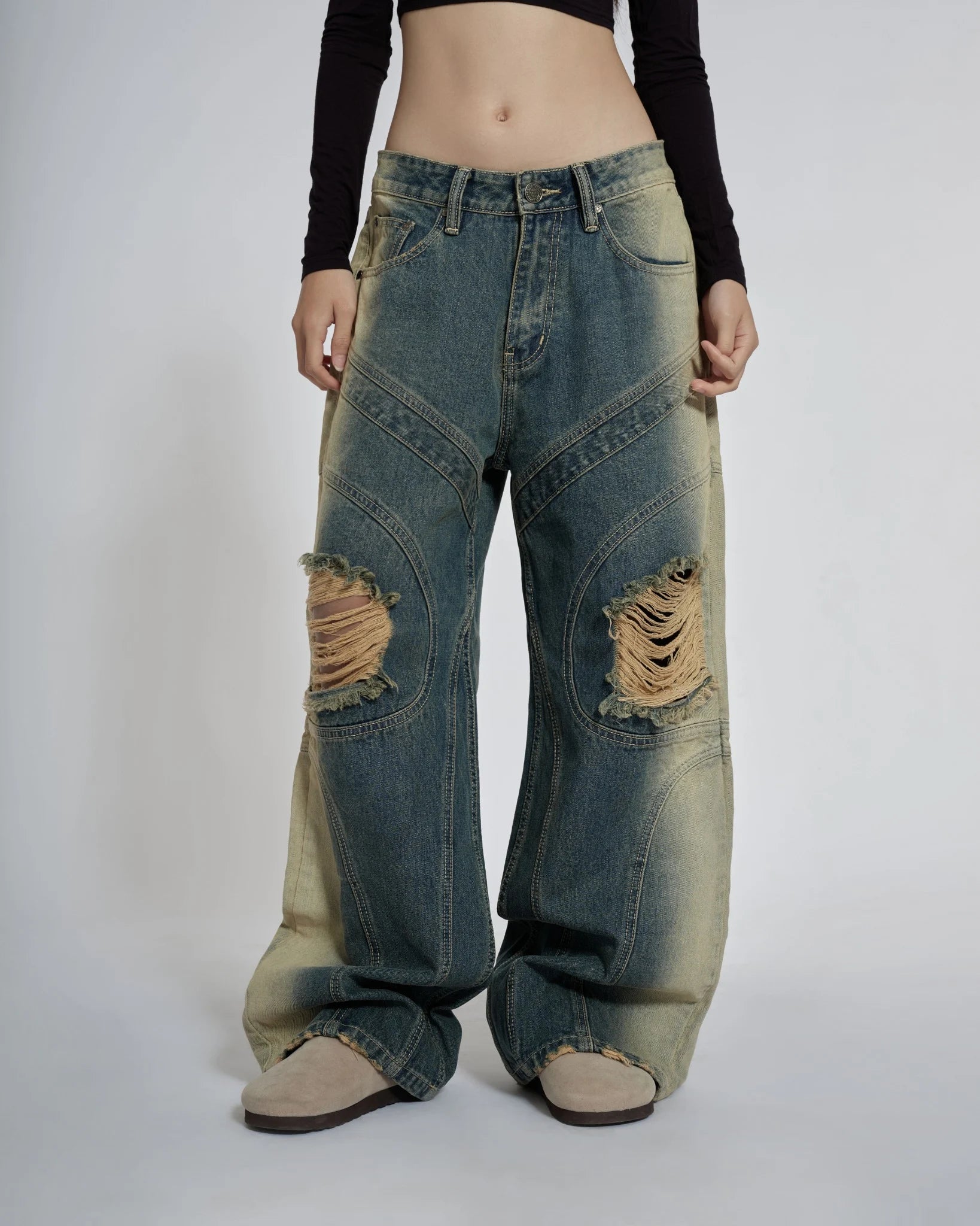 Tectonic rift jeans