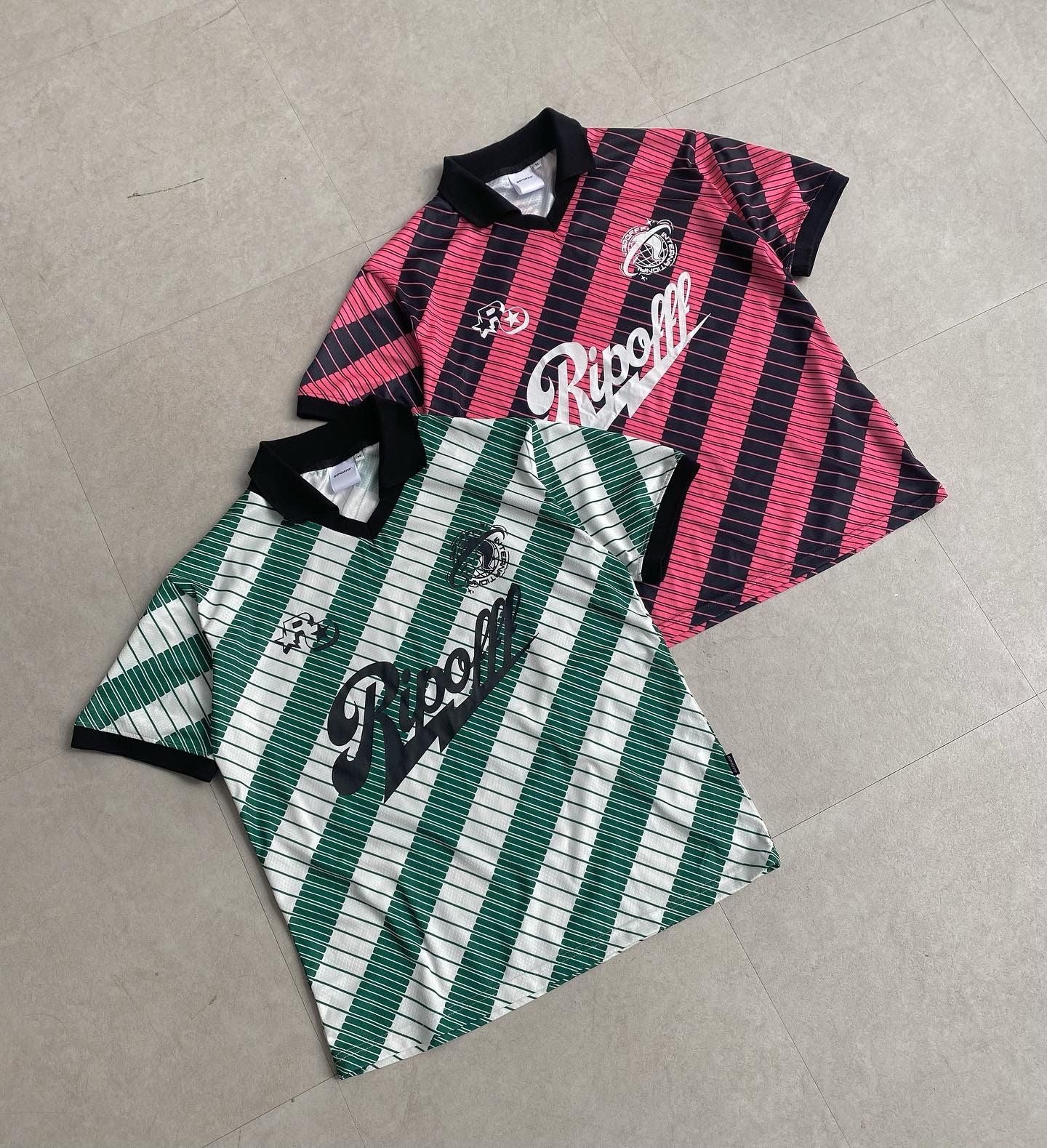 STRIPED JERSEY - WHITE/GREEN