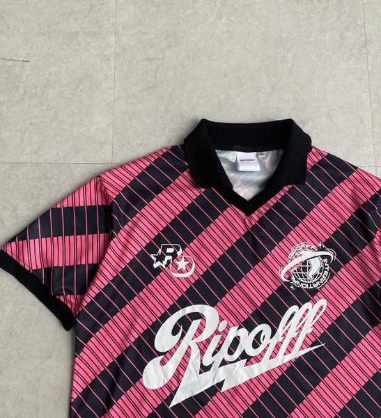 STRIPED JERSEY - BLACK/PINK