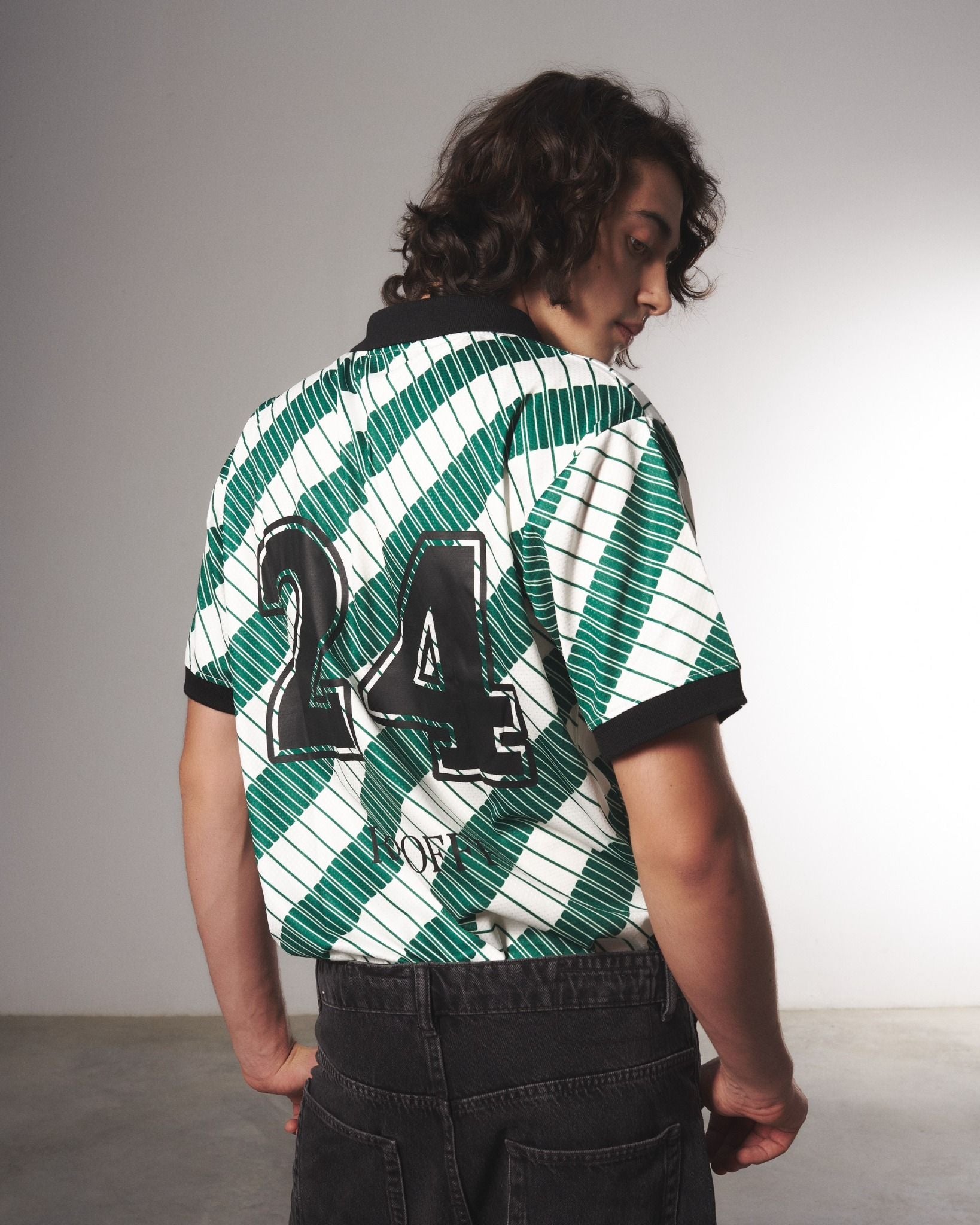 STRIPED JERSEY - WHITE/GREEN